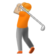 Person Golfing: Medium-Light Skin Tone on Samsung One UI 2.5