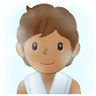 Person in Steamy Room: Medium Skin Tone on Samsung One UI 2.5