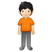 Person Standing: Light Skin Tone on Samsung One UI 2.5
