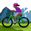 Woman Mountain Biking: Dark Skin Tone on Samsung One UI 2.5