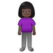 Woman Standing: Dark Skin Tone on Samsung One UI 2.5