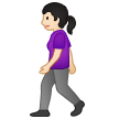 Woman Walking: Light Skin Tone on Samsung One UI 2.5