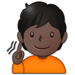 Deaf Person: Dark Skin Tone on Samsung One UI 3.1.1