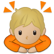Person Bowing: Medium-Light Skin Tone on Samsung One UI 3.1.1