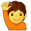 Person Raising Hand on Samsung One UI 3.1.1