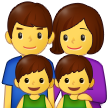 Family: Man, Woman, Boy, Boy on Samsung One UI 4.0