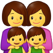 Family: Woman, Woman, Boy, Boy on Samsung One UI 4.0
