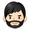 Person: Light Skin Tone, Beard on Samsung One UI 4.0