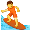 Person Surfing on Samsung One UI 4.0