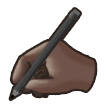 Writing Hand: Dark Skin Tone on Samsung One UI 4.0