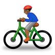 Man Biking: Medium-Dark Skin Tone on Samsung One UI 5.0