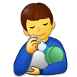 Man Feeding Baby on Samsung One UI 5.0
