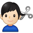 Man Getting Haircut: Light Skin Tone on Samsung One UI 5.0