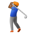 Man Golfing: Medium-Dark Skin Tone on Samsung One UI 5.0