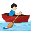 Man Rowing Boat: Light Skin Tone on Samsung One UI 5.0