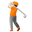 Person Golfing: Light Skin Tone on Samsung One UI 5.0