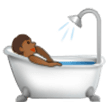 Person Taking Bath: Medium-Dark Skin Tone on Samsung One UI 5.0