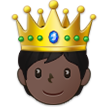 Person with Crown: Dark Skin Tone on Samsung One UI 5.0
