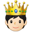 Person with Crown: Light Skin Tone on Samsung One UI 5.0