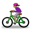 Woman Biking: Medium Skin Tone on Samsung One UI 5.0