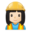 Woman Construction Worker: Light Skin Tone on Samsung One UI 5.0