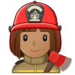 Woman Firefighter: Medium Skin Tone on Samsung One UI 5.0