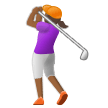 Woman Golfing: Medium-Dark Skin Tone on Samsung One UI 5.0