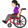 Woman in Manual Wheelchair: Light Skin Tone on Samsung One UI 5.0