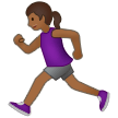 Woman Running: Medium-Dark Skin Tone on Samsung One UI 5.0