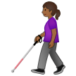 Woman with White Cane: Medium-Dark Skin Tone on Samsung One UI 5.0