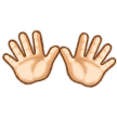Open Hands: Light Skin Tone on Samsung TouchWiz 7.1