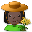 Woman Farmer: Dark Skin Tone on Samsung Experience 8.0