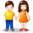 Woman and Man Holding Hands on Samsung Experience 8.0