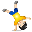 Man Cartwheeling: Light Skin Tone on Samsung Experience 8.0