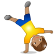 Man Cartwheeling: Medium Skin Tone on Samsung Experience 8.0
