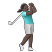 Woman Golfing: Dark Skin Tone on Samsung Experience 8.0