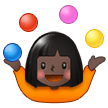 Woman Juggling: Dark Skin Tone on Samsung Experience 8.0
