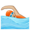 Woman Swimming: Medium-Light Skin Tone on Samsung Experience 8.0
