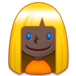 Woman: Dark Skin Tone, Blond Hair on Samsung Experience 8.1