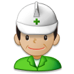 Construction Worker: Medium-Light Skin Tone on Samsung Experience 8.1