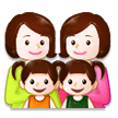 Family: Woman, Woman, Girl, Girl on Samsung Experience 8.1