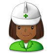 Woman Construction Worker: Medium-Dark Skin Tone on Samsung Experience 8.1