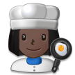 Woman Cook: Dark Skin Tone on Samsung Experience 8.1