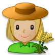 Woman Farmer: Medium-Light Skin Tone on Samsung Experience 8.1
