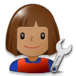 Woman Mechanic: Medium Skin Tone on Samsung Experience 8.1
