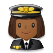 Woman Pilot: Medium-Dark Skin Tone on Samsung Experience 8.1