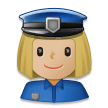 Woman Police Officer: Medium-Light Skin Tone on Samsung Experience 8.1