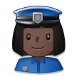 Woman Police Officer: Dark Skin Tone on Samsung Experience 8.1