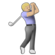 Person Golfing: Medium-Light Skin Tone on Samsung Experience 8.1