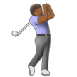 Person Golfing: Medium-Dark Skin Tone on Samsung Experience 8.1